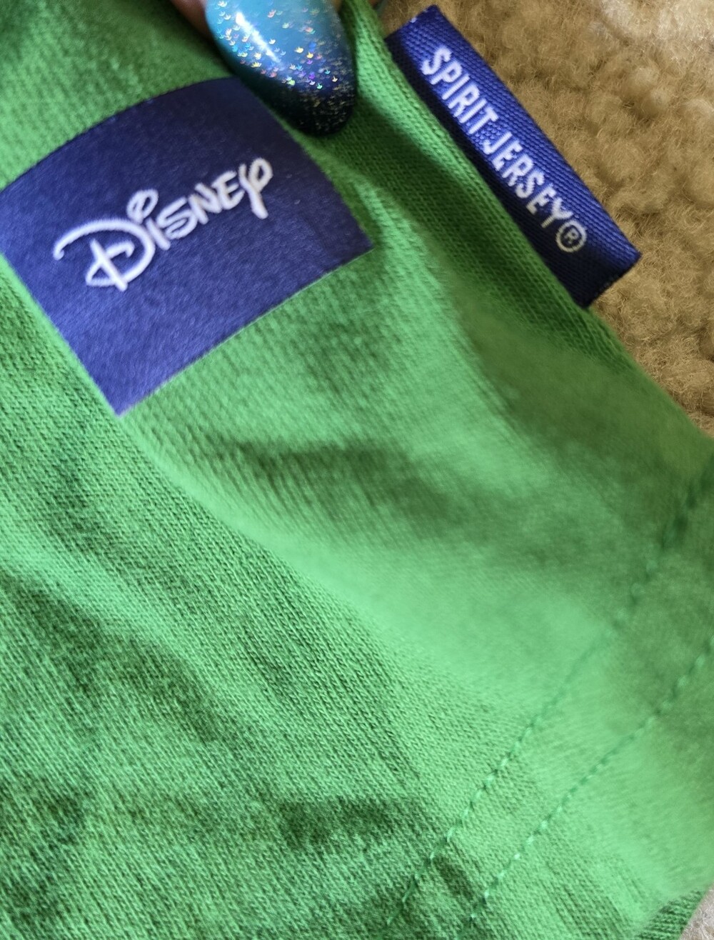 Disney Parks Classics Disneyland Holiday Greetings Spirit Jersey Green Adult NEW - Picture 4 of 15